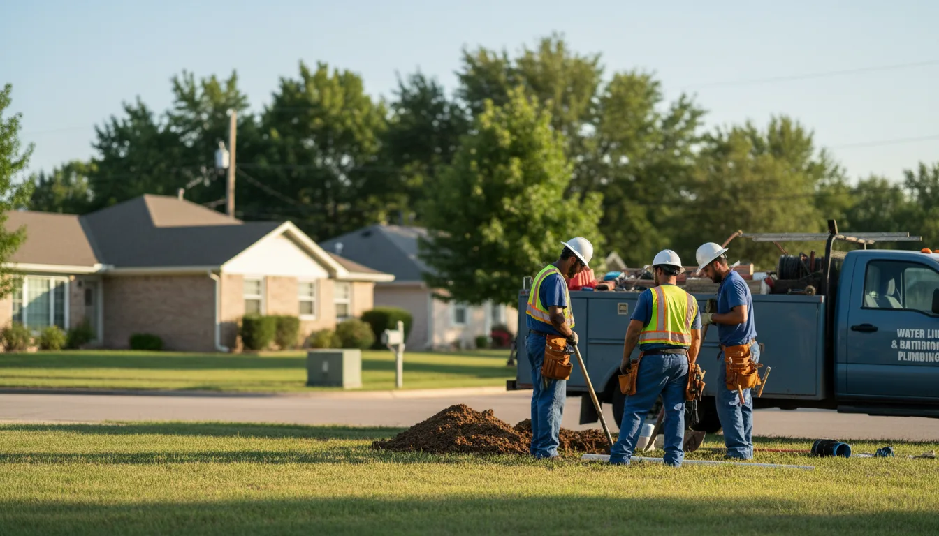 Residential water line and bathroom plumbing service in Oakland, ME